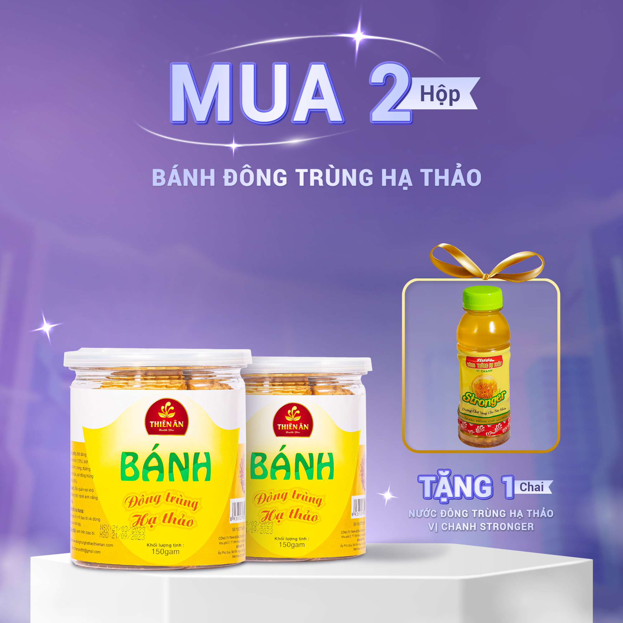 Bánh Đông Trùng Hạ Thảo Thiên Ân (combo 2 hộp)