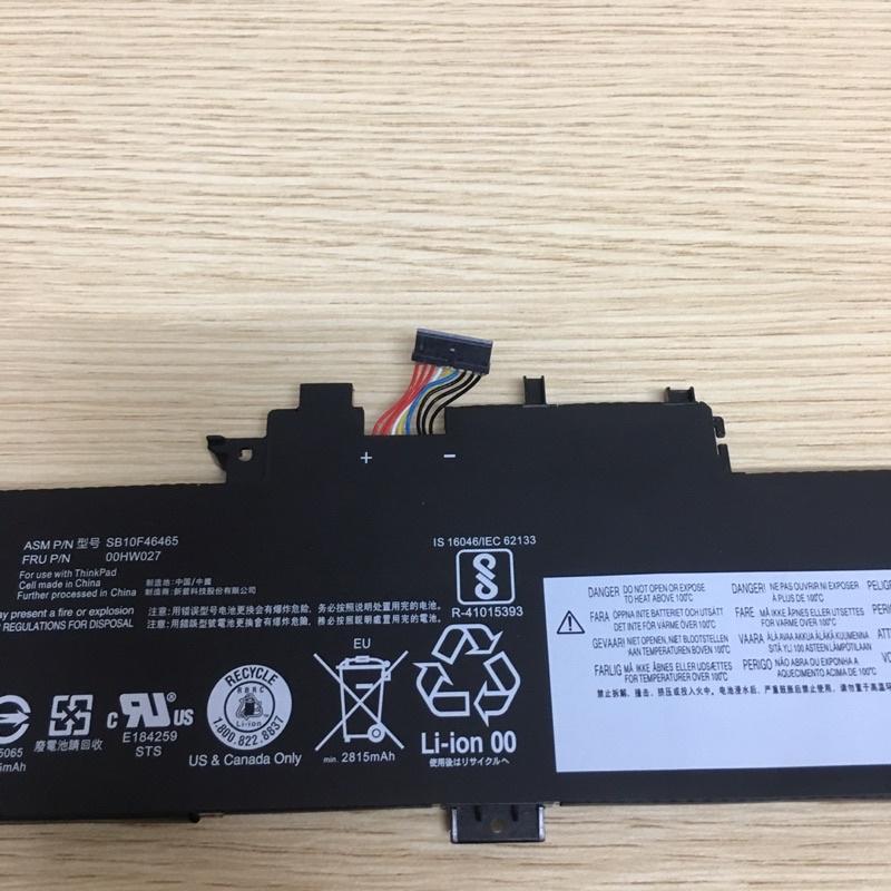 Pin Dùng Cho Laptop Lenovo Yoga 260 X380 01AV434 SB10K97591 00HW026 00HW027 Battery 51wh