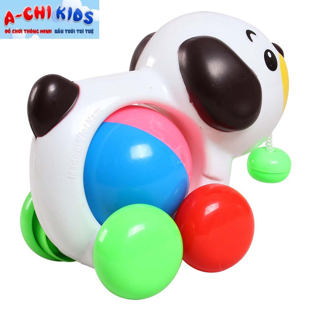 Đồ Chơi Thú Cưng Cún Ngố Tinh Nghịch - Có Dây Kéo Lục Lạc Tăng Khả Năng Vận Động Cho Bé Từ 1 Tuổi