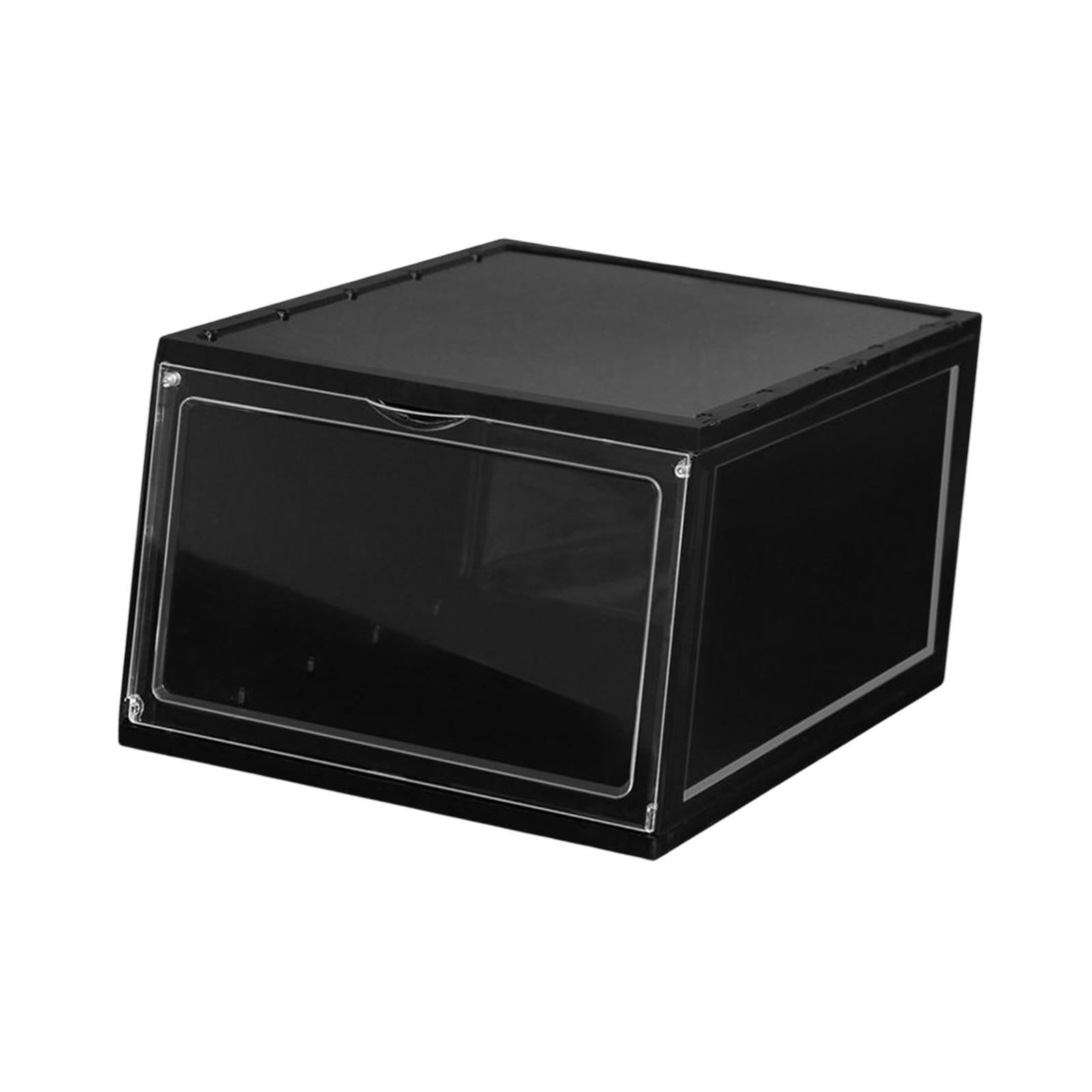 Shoe Box Stackable Shoe Bins Display Case Shoe Container for Closet