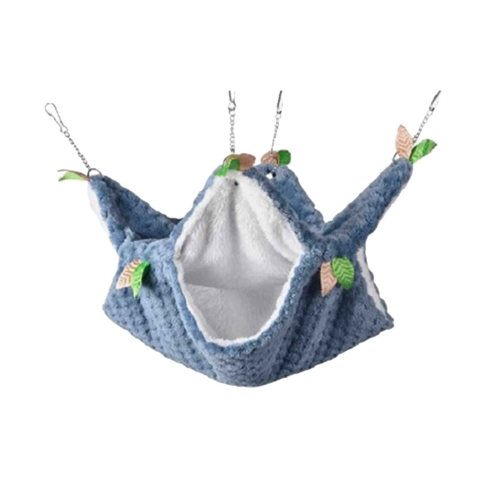 Winter Warm Hamster Bed, Hanging Hammock House Cave Nest Mats, Hideout Supplies for Hedgehog Bird Small Animal Bed