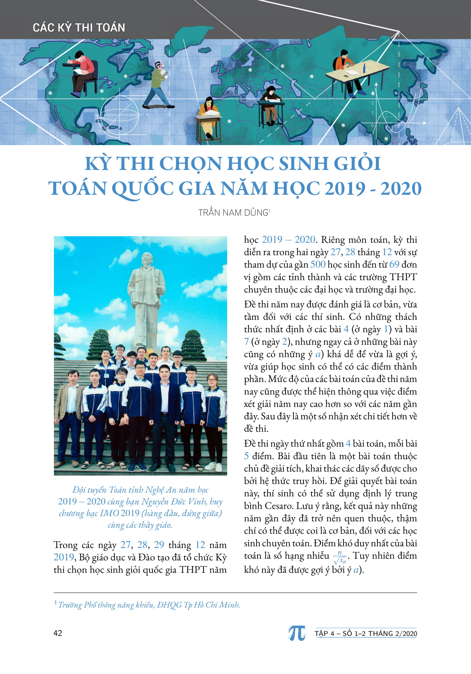 Tạp chí Pi- Hội Toán học Việt Nam số 1&amp;2/ tháng 1 năm 2020