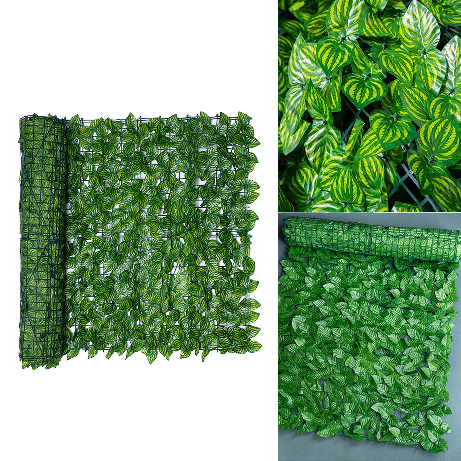 2pcs Artificial Faux Leaf Privacy Fence Screen Hedge Garden Decor 3Meter