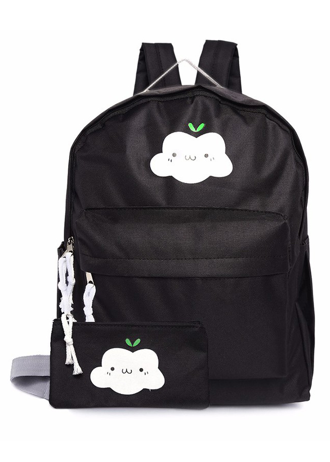Bộ Ba Lô Kèm Ví Mây Xinh Xắn 39x13x28 cm