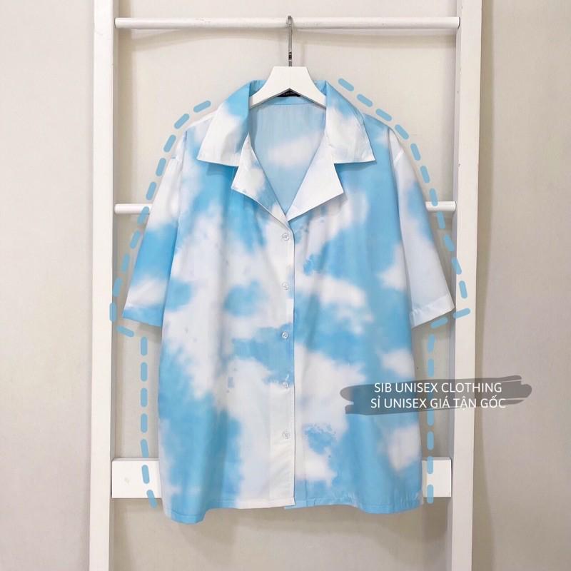 Áo sơ mi unisex SIB Clothing sơ mi loang form rộng SIB018