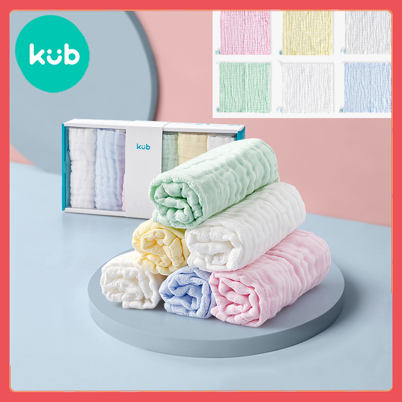 Bộ 6 Cái Khăn Sữa Cho Bé Cotton 6 Lớp Thấm Hút Mềm Mại Đa Chức Năng Càng Giặt Càng Mềm