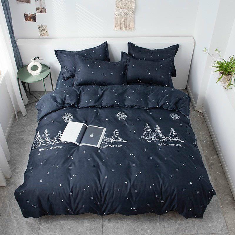 Bộ chăn ga gối cotton poly nhập khẩu - chăn mền, drap giường, vỏ gối - ga giường đủ size