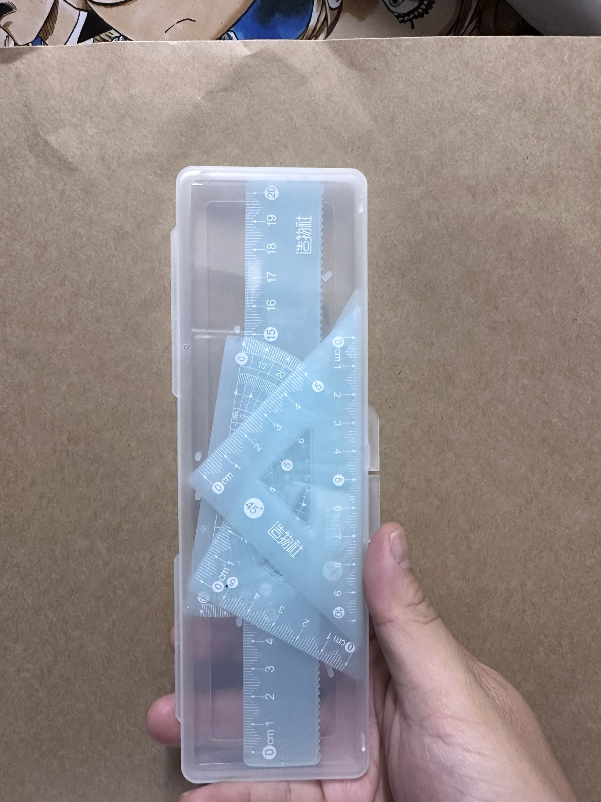 Bộ Dụng Cụ Học Sinh Tazano 4 Món JR-02 Thước Kẻ, Thước Đo Góc, Thước Đo Độ