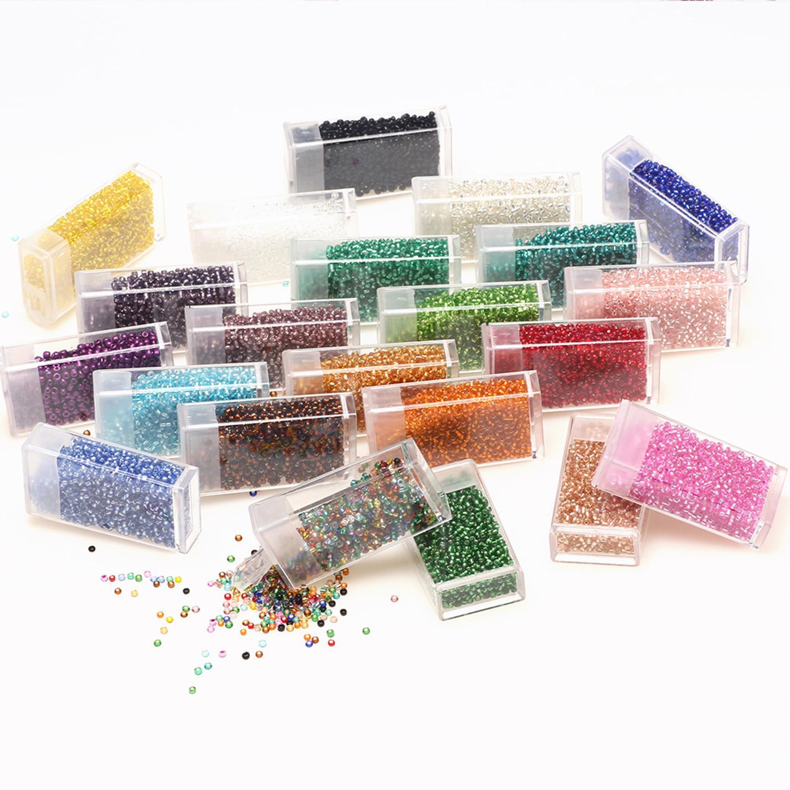 1000Pcs Beads Craft Beads with Storage Box Handcrafted Home Decoration Small Beads Spacer Beads for DIY Pendants Earring Jewelry Making