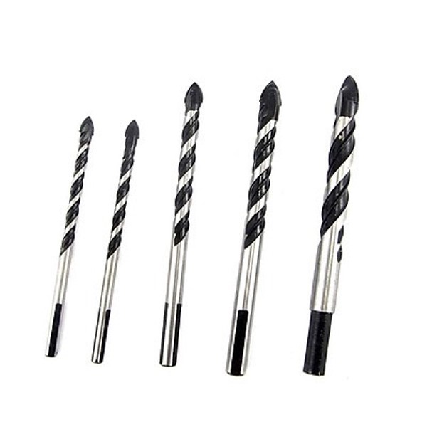 BỘ 5 MŨI KHOAN ĐA LỚP MŨI THÉP 5-10.5MM KHOAN TRÊN GẠCH, GẠCH MEN, GỐM, SỨ, THỦY TINH, BÊ TÔNG, TƯỜNG XI MĂNG, ĐÁ, NHÔM, GỖ