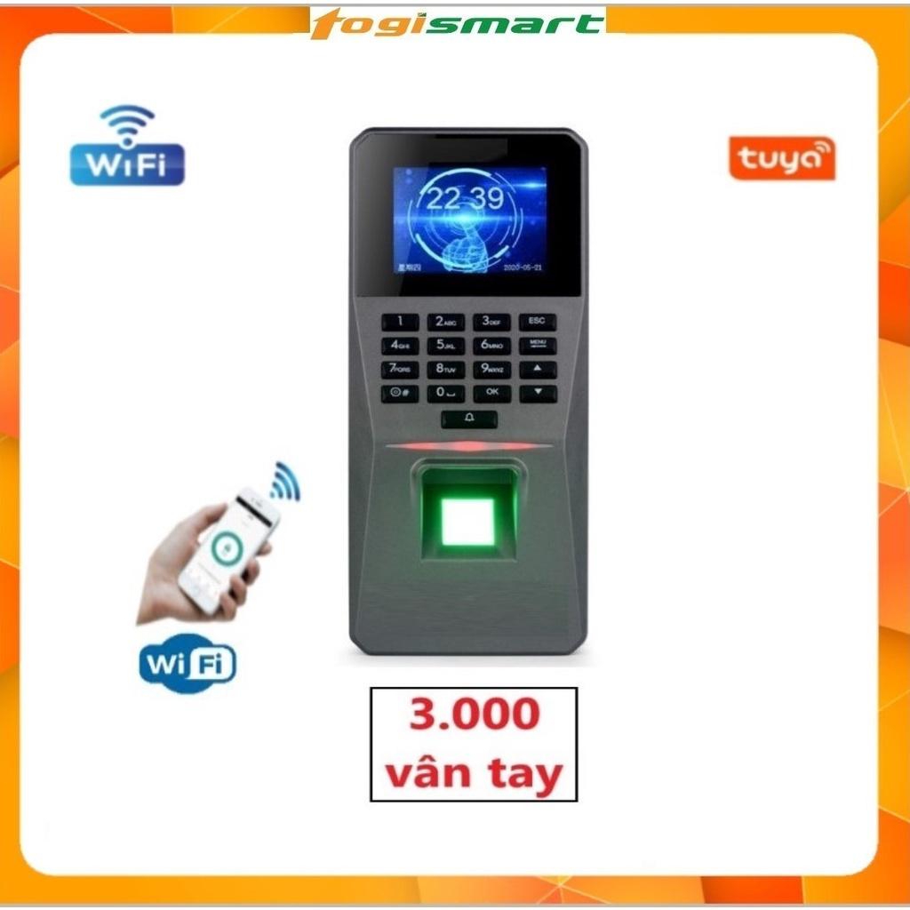 Đầu đọc vân tay kiểm soát ra vào, 3000 vân tay, mở từ xa qua Wifi