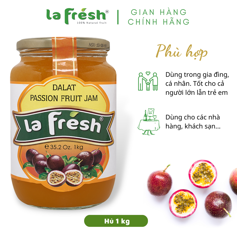 Mứt Chanh Dây Lafresh Đà Lạt Hủ Thủy Tinh 1kg