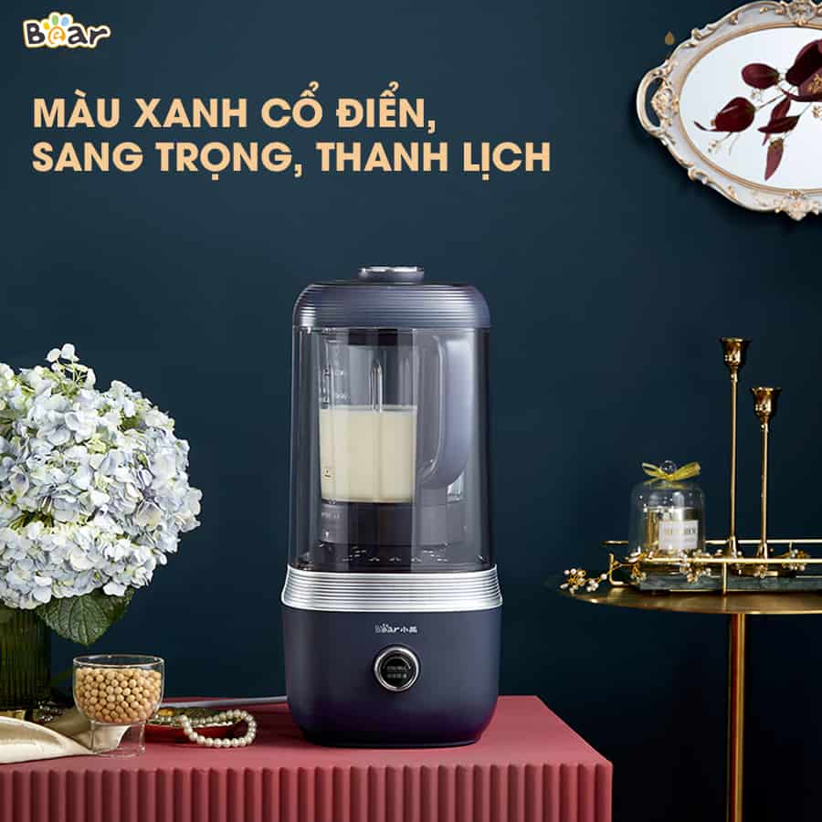 Máy Làm Sữa Hạt Cách Âm, Máy Xay Sữa Hạt BEAR PBJ-B06S2 9 Chức Năng Nấu Xay, Dung Tích 1.5 Lít Công Suất 800 W - Hàng Chính Hãng