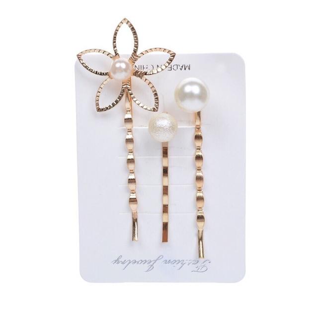 Sét 3 kẹp tóc hoa đính Ngọc