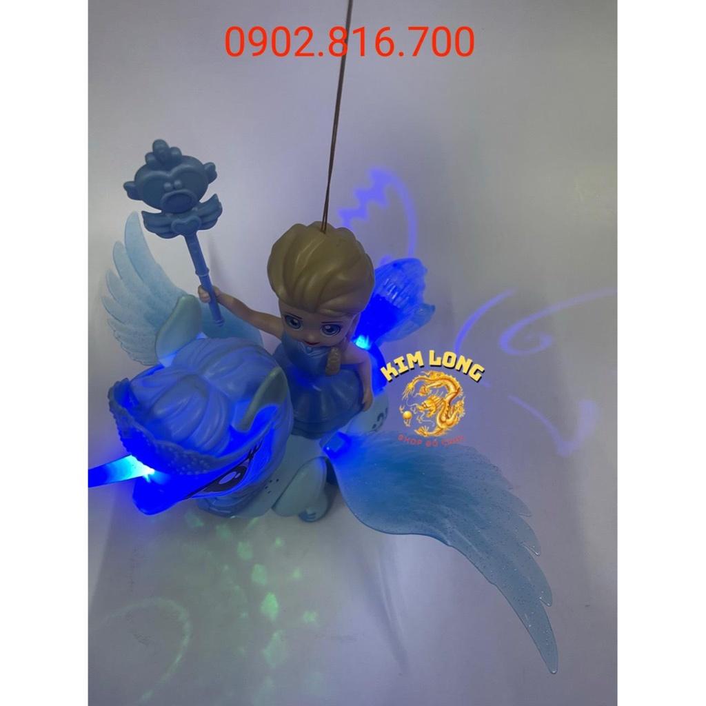 Đồ chơi lồng đèn trung thu cho bé gái hình ELSA NỮ HOÀNG BĂNG GIÁ VÀ BÚP BÊ CƯỠI NGỰA PONY tặng pin nhạc đèn
