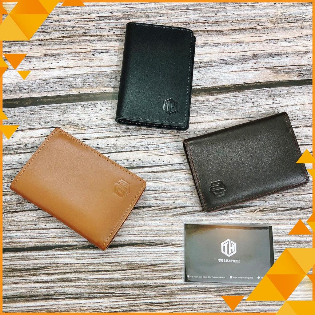 Ví Holder Card Da Bò Thật - Bóp Da Để Thẻ, Tiền Mặt - Ví Mini Cầm Tay Nhỏ Gọn - BH 24 Tháng