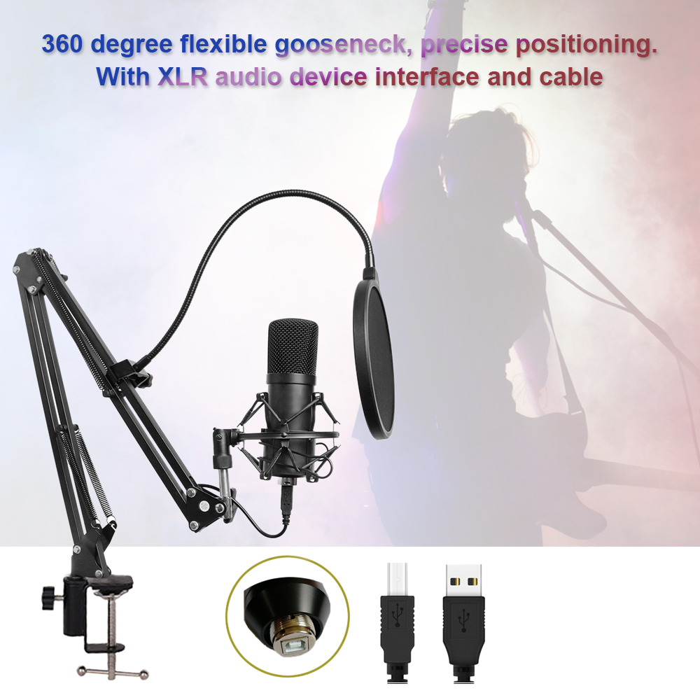 Bộ ngưng tụ Micrô có thể điều chỉnh trong Studio cho Máy tính, Âm thanh Phòng thu