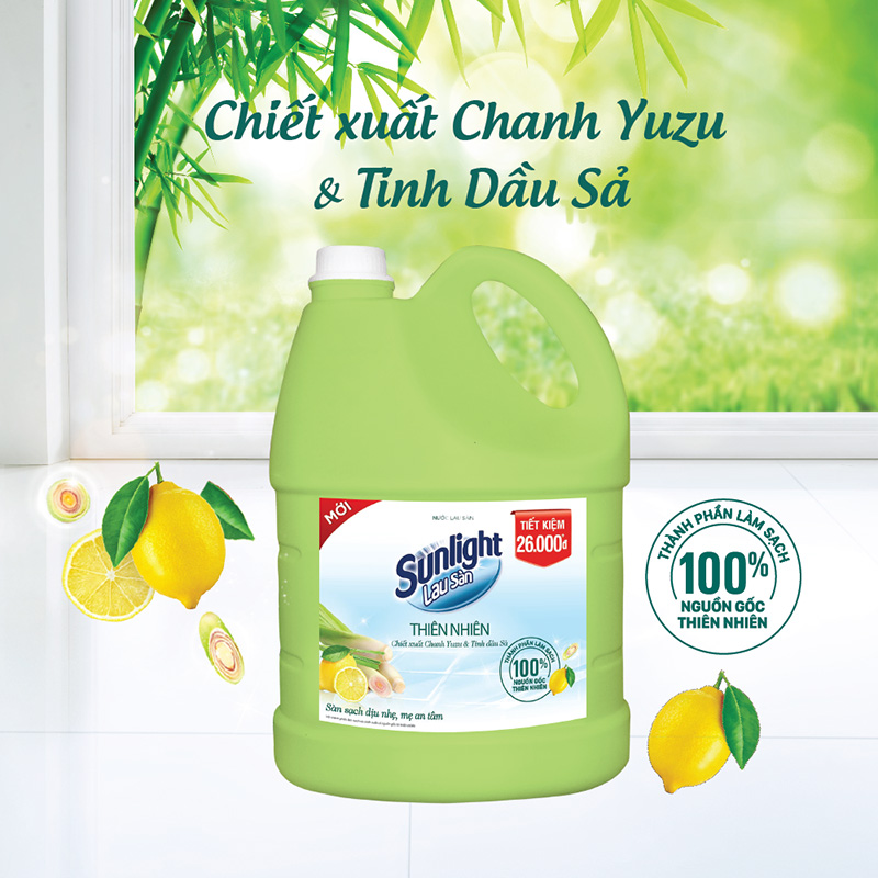 Nước Lau Sàn Sunlight Chanh Sả 3.6Kg
