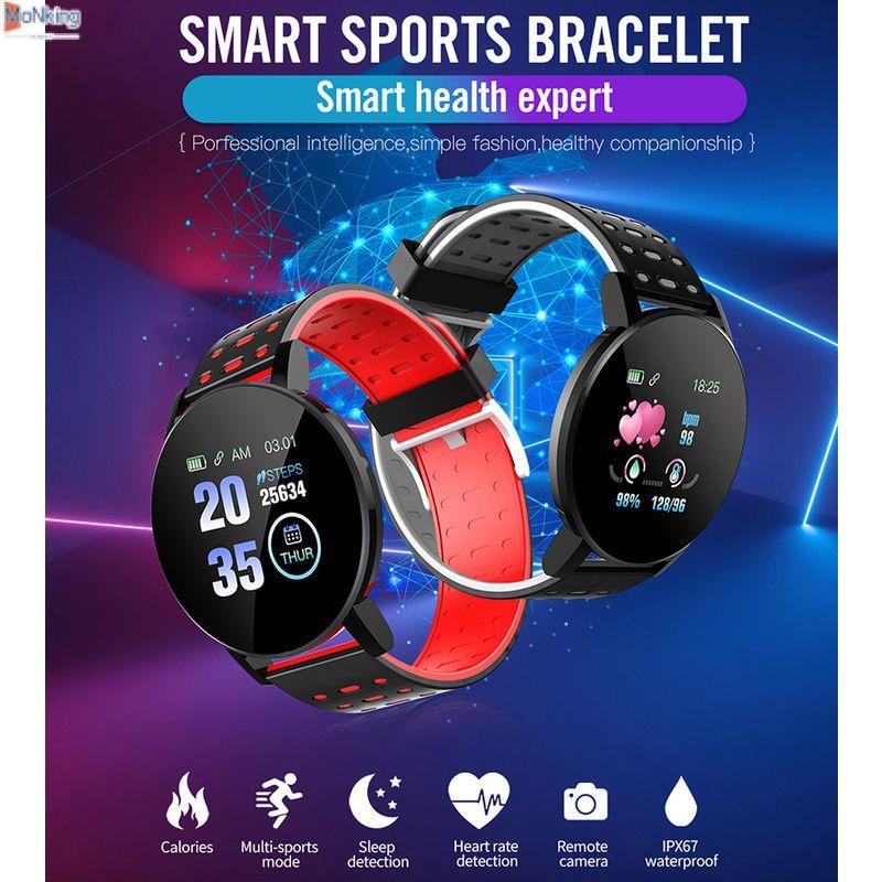 119 Đồng Hồ Thông Minh Áp Thể Thao Chống Thấm Nước Vòng Đồng Hồ Thông Minh Smartwatch Đồng Hồ Thông Minh Theo Dõi Sức Khỏe ^ MK ^