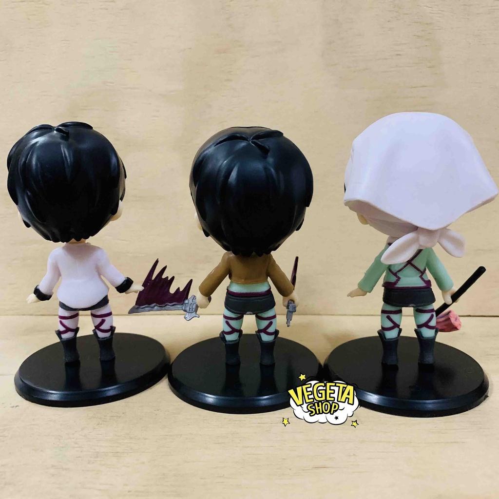 Mô hình Attack On Titan - AOT - Đại chiến Titan - Eren Yeager &amp; Levi Ackerman - Cao 10cm - Attack On Titan - Bán lẻ