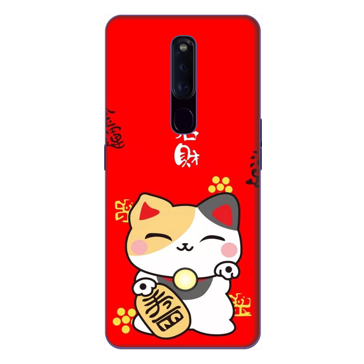 Ốp lưng điện thoại Oppo F11 Pro hình Mèo May Mắn Mẫu 3 - Hàng chính hãng