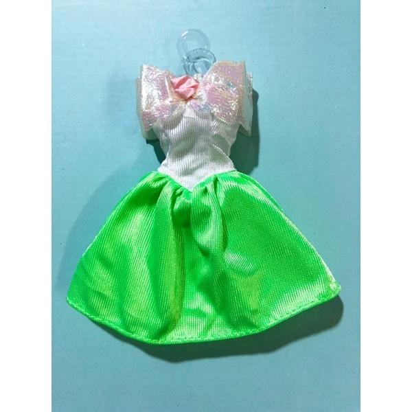 Đầm búp bê 30cm - xanh lá - 1 cái ngẫu nhiẻn