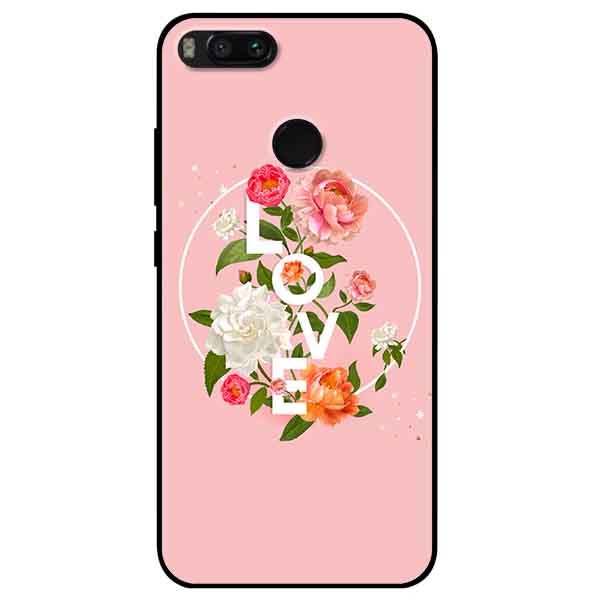 Ốp lưng in cho Xiaomi Mi A1 Mẫu LOVE Hoa
