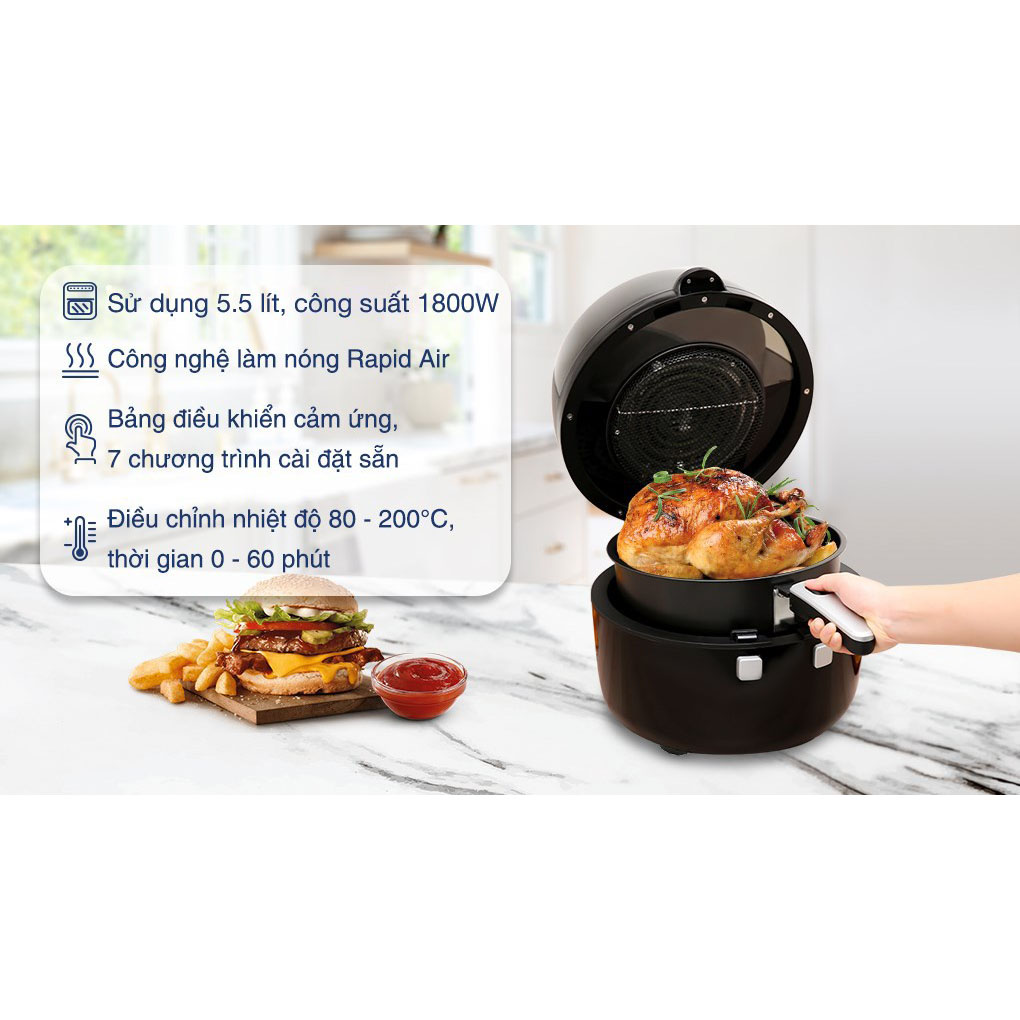 Nồi chiên không dầu điện tử Kangaroo 6.5L model KG65AF - Hàng chính hãng