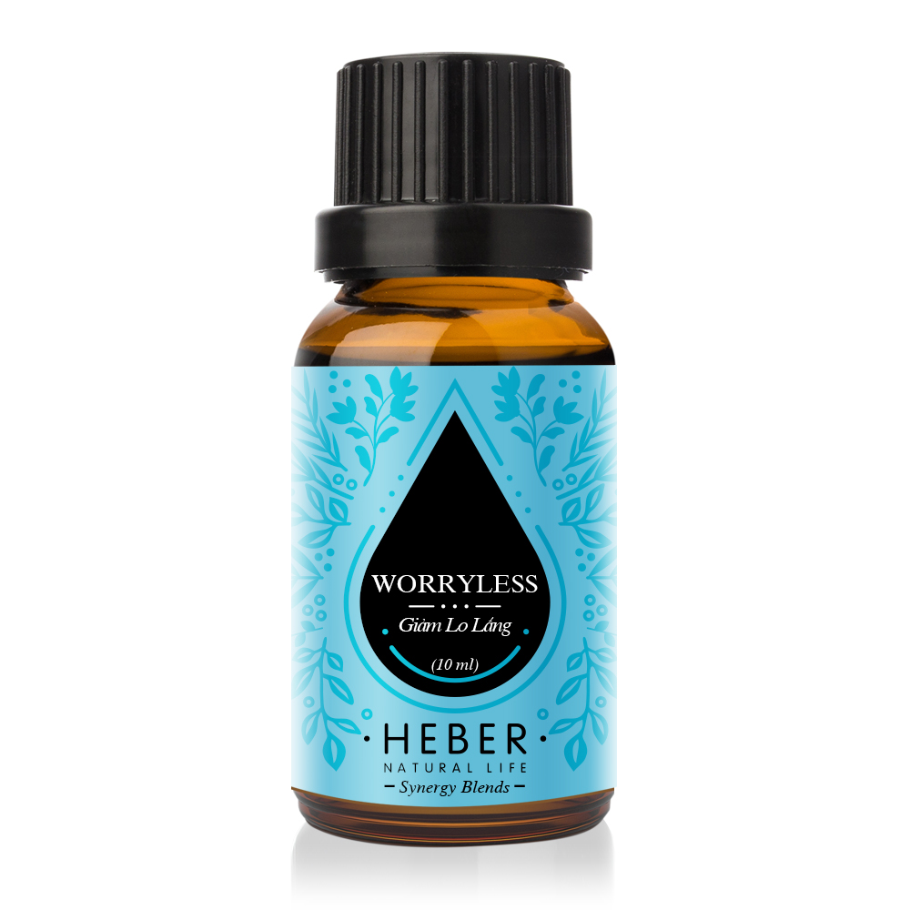 Tinh Dầu Giảm Lo Lắng Worryless Blends Essential Oil Heber | 100% Thiên Nhiên Nguyên Chất Cao Cấp