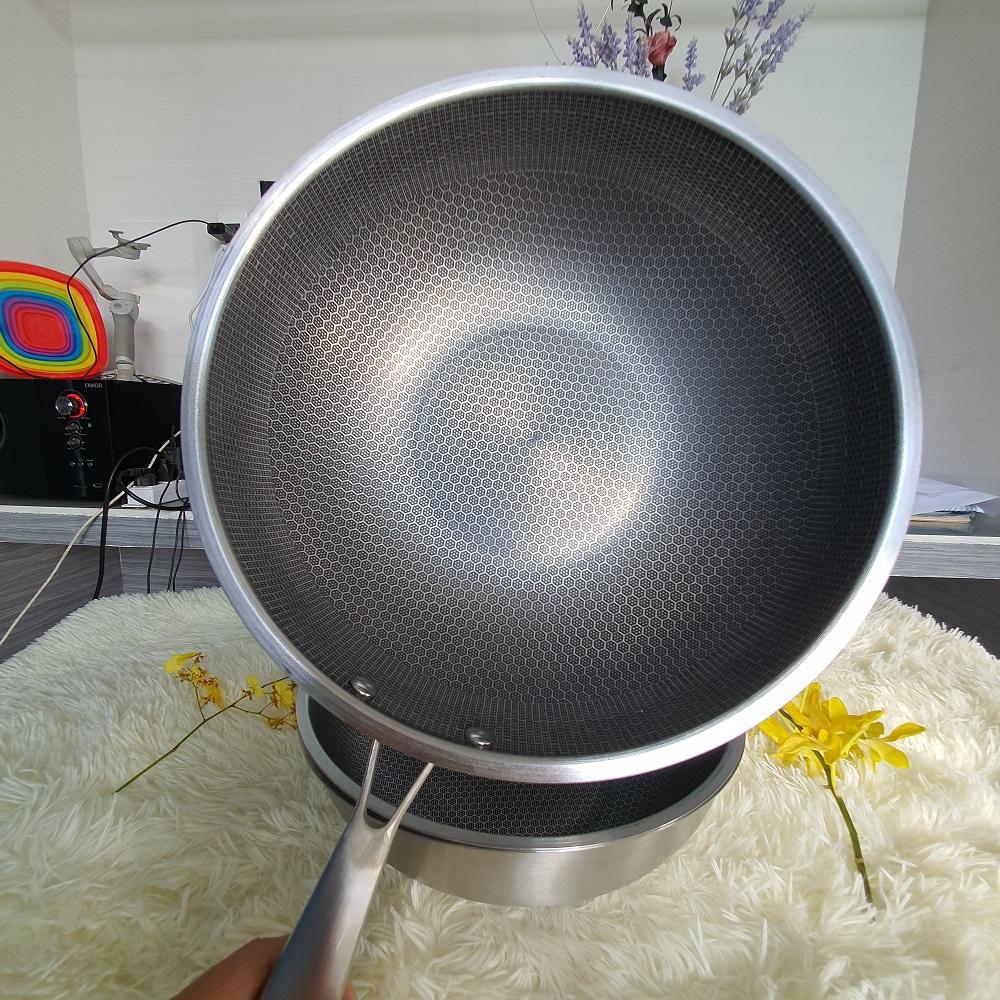 Chảo Xào Sâu Lòng Size 32 cm Chảo Đúc Nguyên Khối Siêu Chắc Siêu Bền