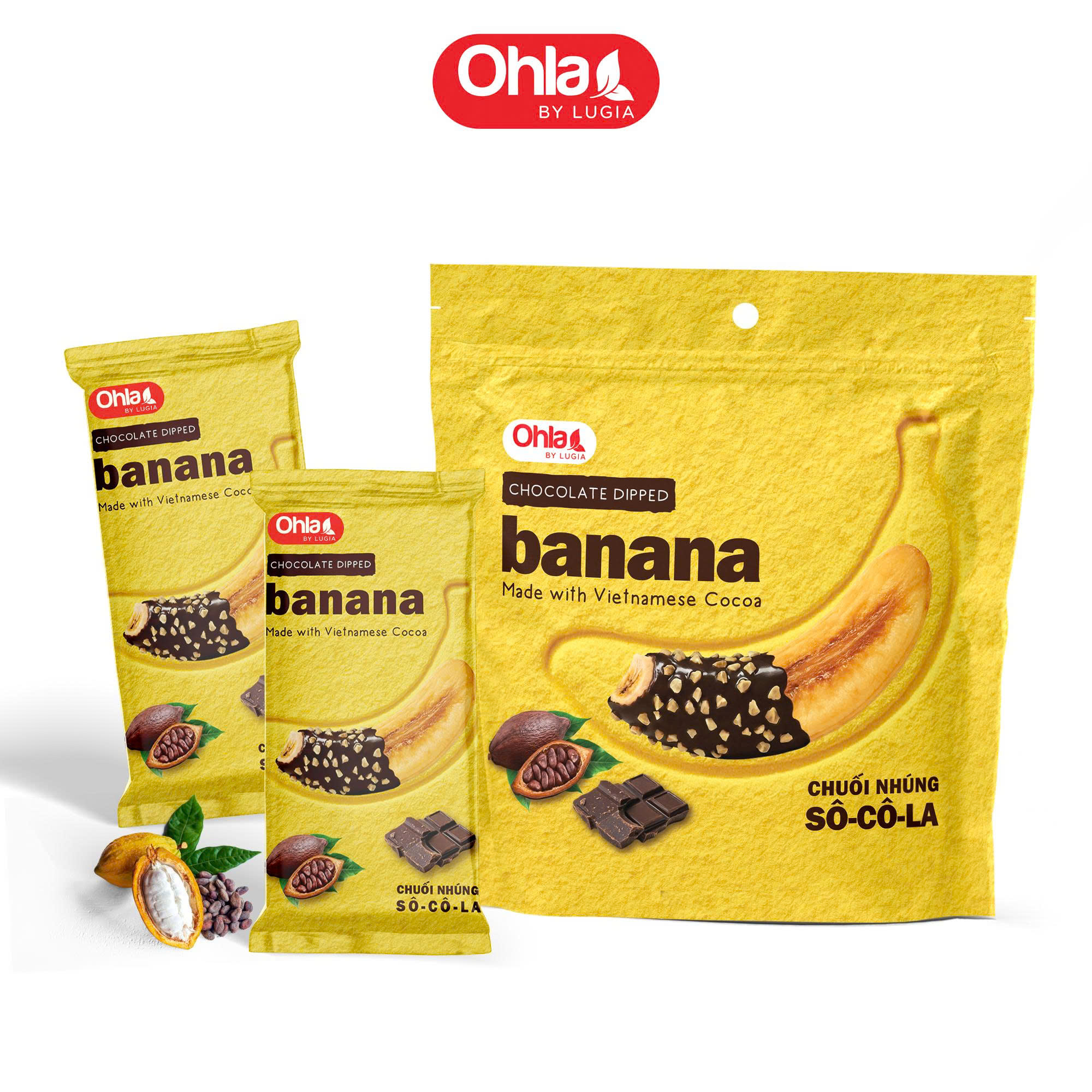 Chuối nhúng sô-cô-la Ohla 100g -  Đặc sản cao cấp, hương vị mới lạ