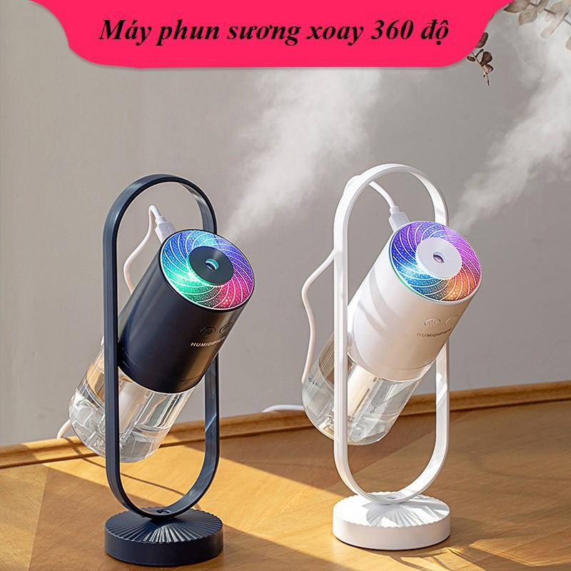 Máy phun sương -máy xông tinh dầu V90 xoay 360 độ kèm đèn led 7 màu cực đẹp