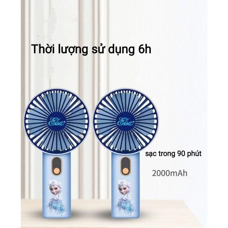 Quạt tích điện cầm tay hàng DlSNEY . Hình hoạt hình xinh xắn