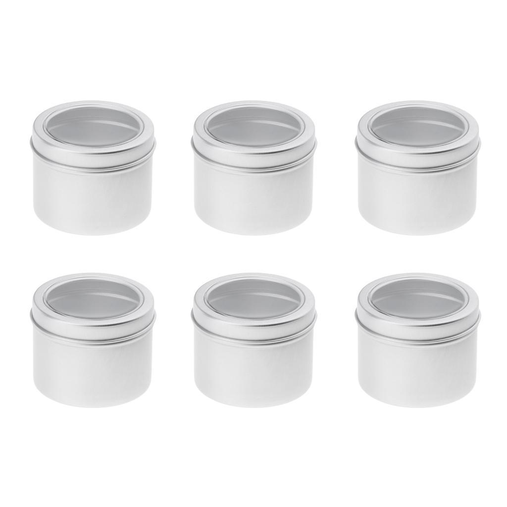 60pcs Aluminium Tin Lip Balm Tin Pots Cosmetic Cream Jar Bottle Containers
