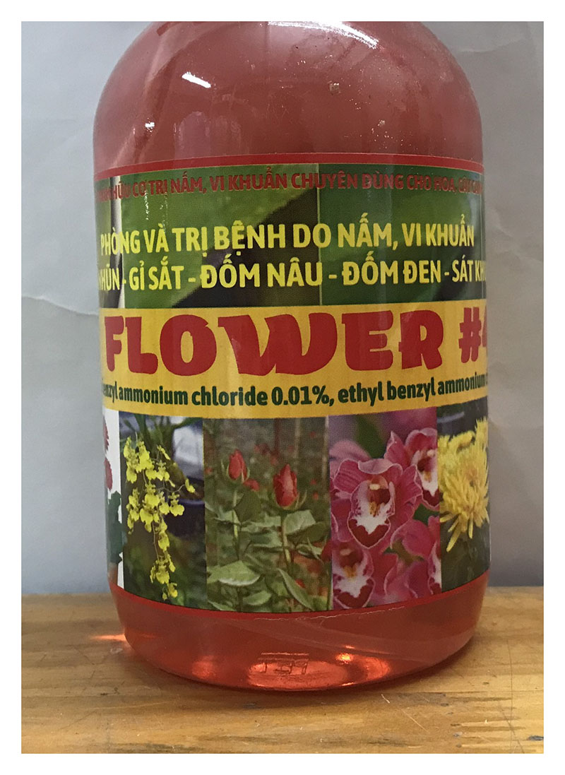 Chế phẩm hữu cơ diệt nấm, vi khuẩn chuyên dùng cho hoa, cây cảnh FLOWER 4, thể tích: 500ml