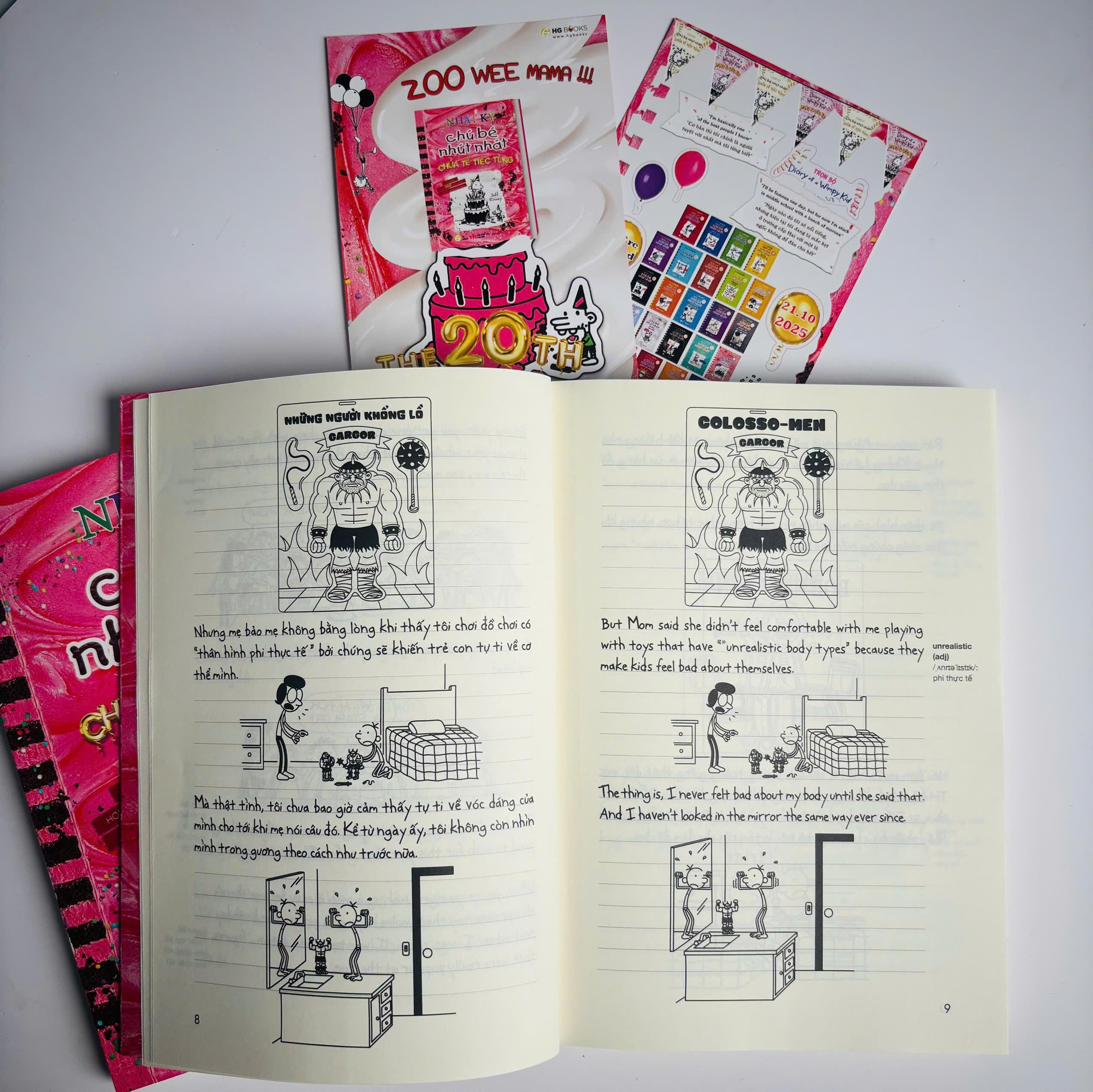 Sách - Diary Of A Wimpy Kid - Nhật Ký Chú Bé Nhút Nhát - Tập 20 - Chúa Tể Tiệc Tùng - Partypooper (Song Ngữ Việt-Anh) - ảnh 8