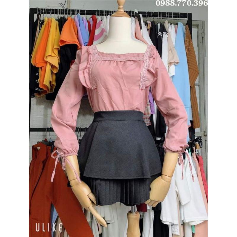 Áo cotton tay lỡ Unisex mặc đôi ,nhóm , lớp------ Áo điệu bèo tay bồng 1 lớp
