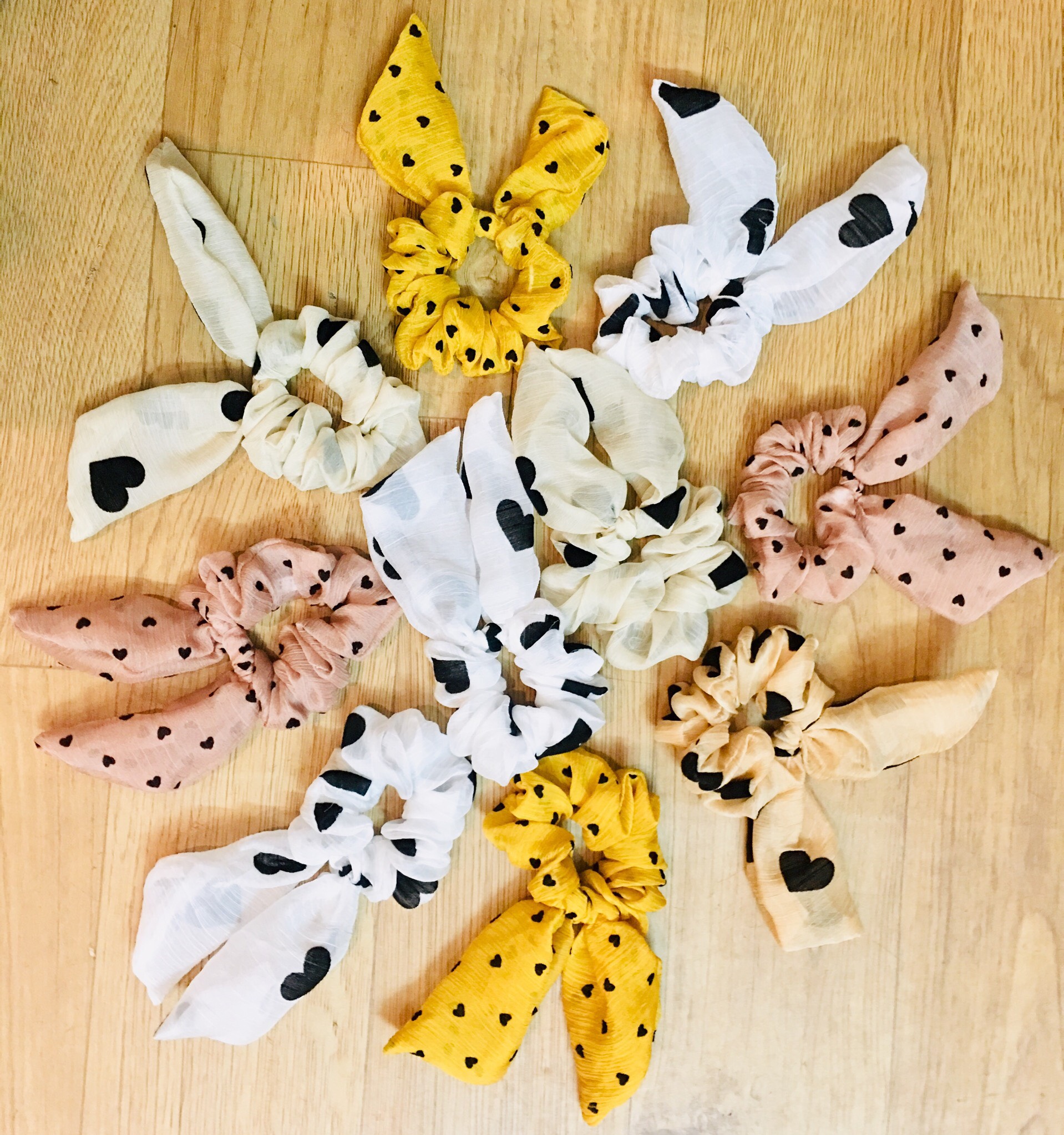 Chun buộc tóc vải/ Cột tóc vả hình nơ xinh HOT HIT COMBO 2 CÁI