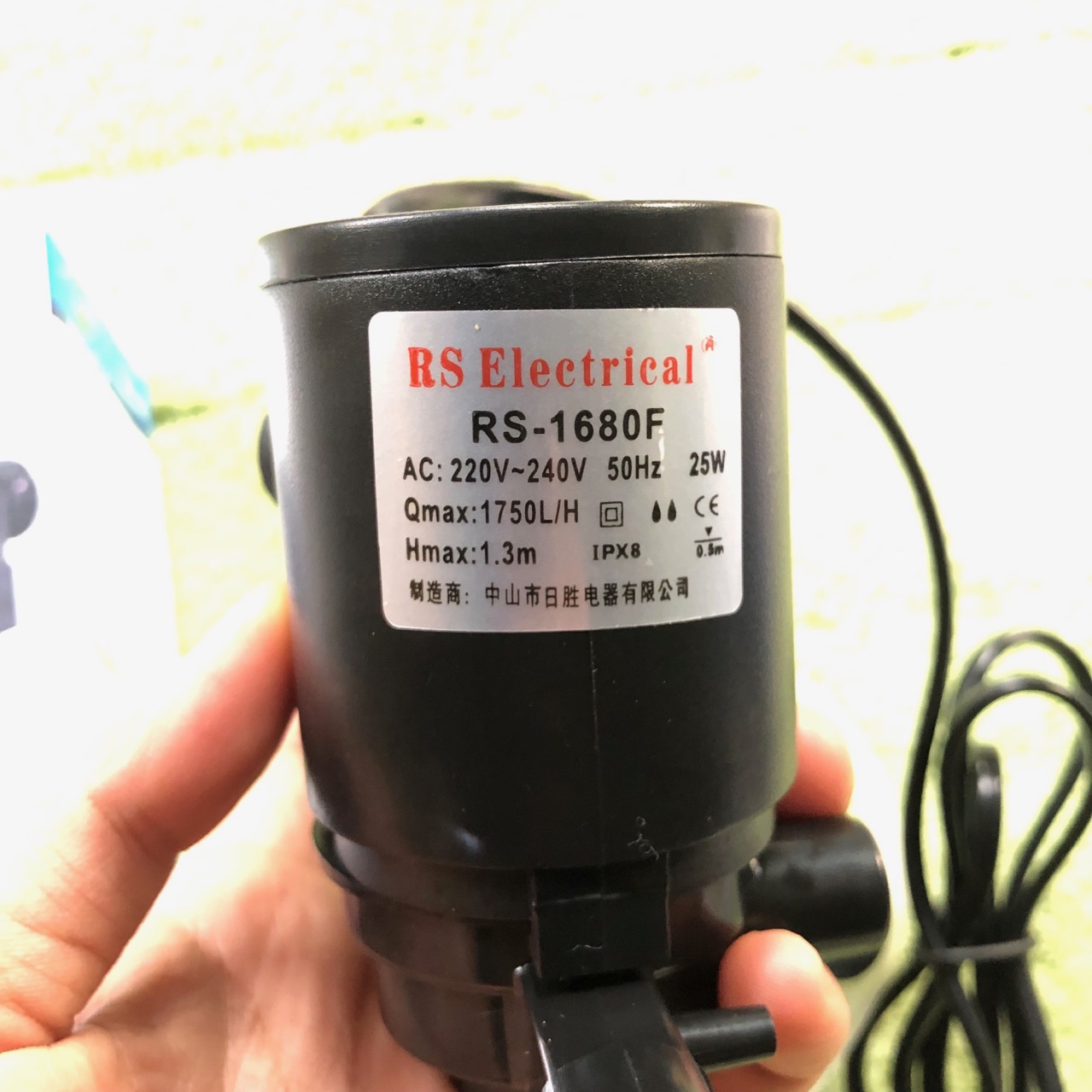 Máy bơm nước bể cá RS-1680F, đầu máy bơm, máy lọc, máy bơm chìm làm quạt điều hoà