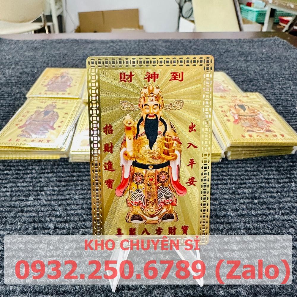 Thẻ kim bài thần tài Kim Loại - mở cung tài lộc may mắn