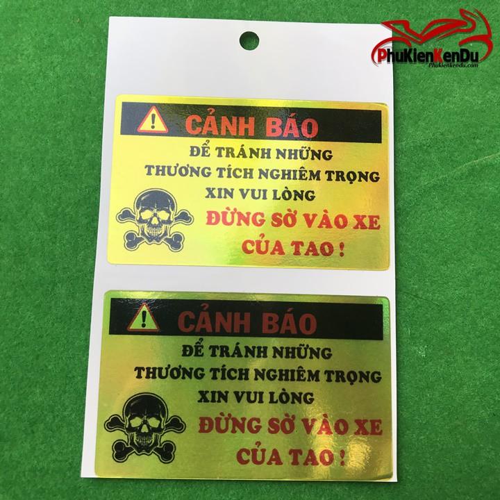 Tem cảnh báo hài hước, vui nhộn đầy đủ mẫu stick