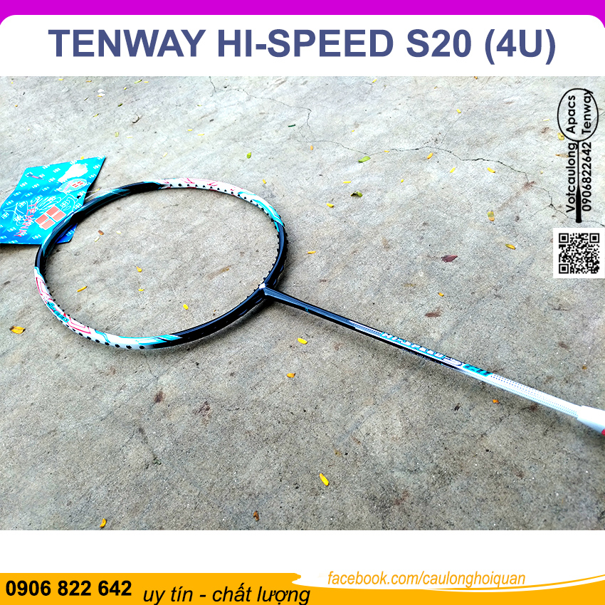 Vợt cầu lông Tenway Hi-Speed S20 | Vợt nặng đầu chuyên công, trợ lực người chơi, thân nhỏ chống cản gió