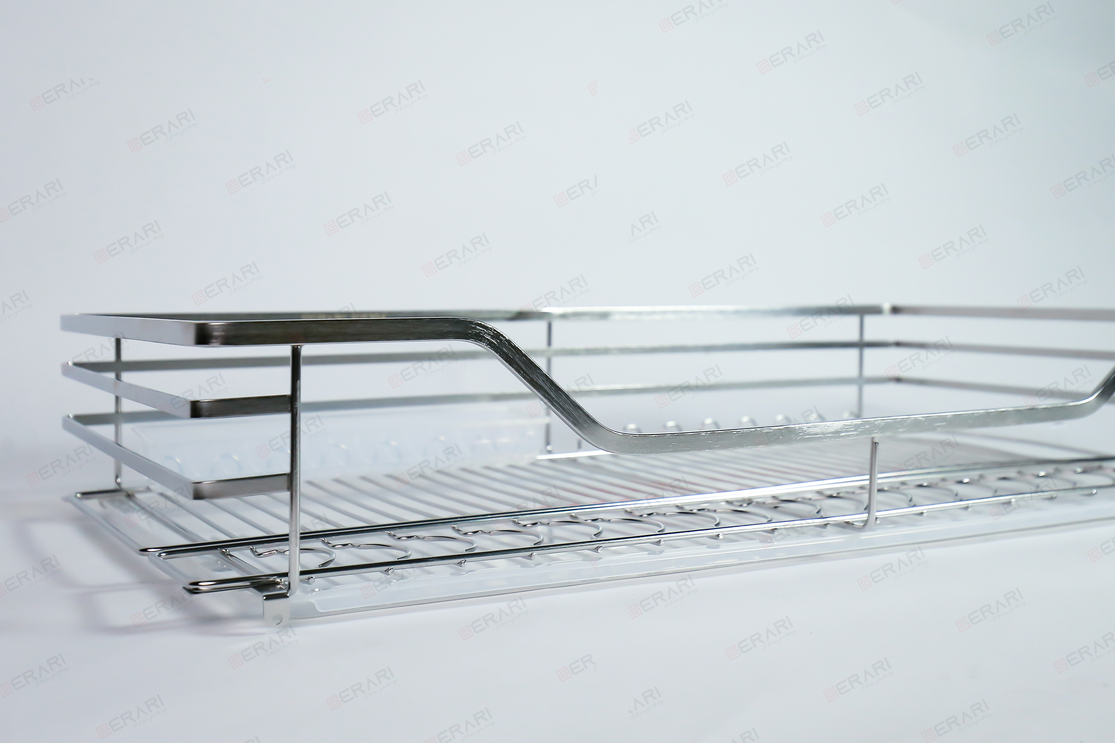 {Hàng chính hãng} Kệ xoong nồi nan dẹt Gerari chất liệu Inox bóng cao cấp