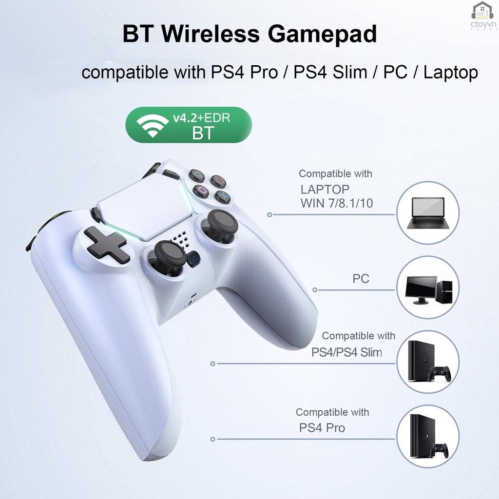 Tay cầm chơi game không dây tương thích với PS4/Pro/Slim Console với giắc cắm tai nghe 3.5mm