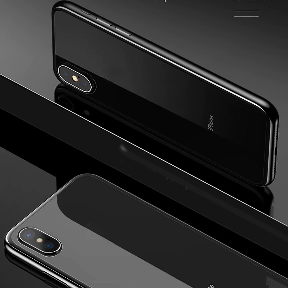 Miếng dán kính cường lực mặt lưng cho iPhone X / iPhone Xs hiệu Baseu siêu mỏng 0.3mm Full mặt lưng độ trong HD, chống trầy, chống bụi - hàng nhập khẩu