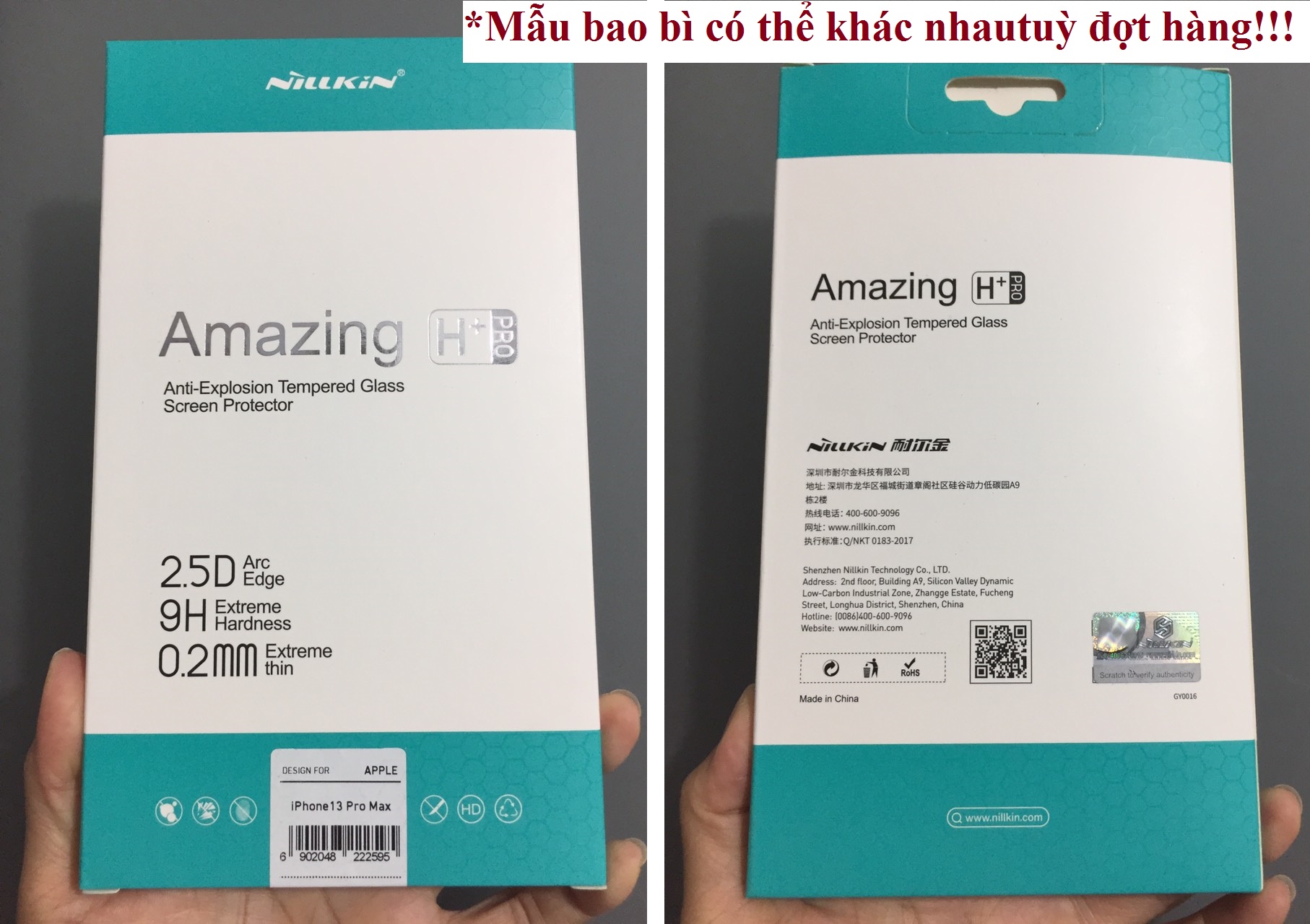 Cường lực bảo vệ màn hình 0.2mm cho iP 12 Mini / 12 Pro / 12 Pro Max Nillkin Amazing H+PRO - Hàng chính hãng