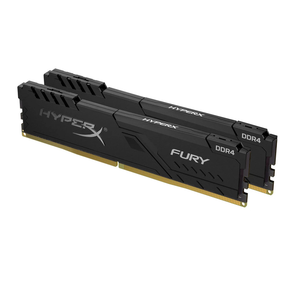 Ram PC Kingston HyperX Fury Black 16GB (2x8GB) Bus 2666 DDR4 CL16 DIMM XMP Non-ECC HX426C16FB3K2/16 - Hàng Chính Hãng