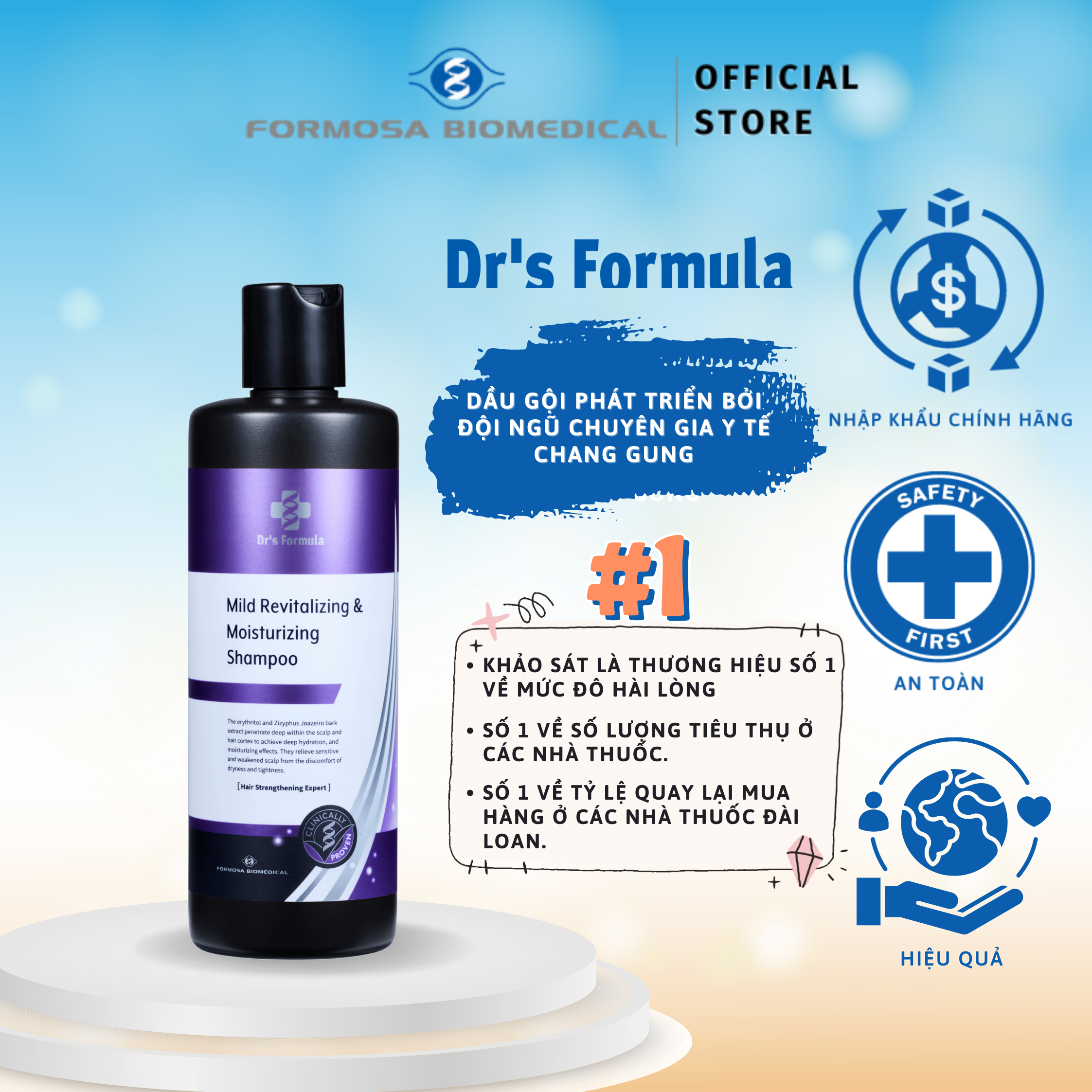 Dầu Gội Phục Hồi Và Dưỡng Ẩm Dr's Formula Mild Revitalizing &amp; Moisturizing Shampoo