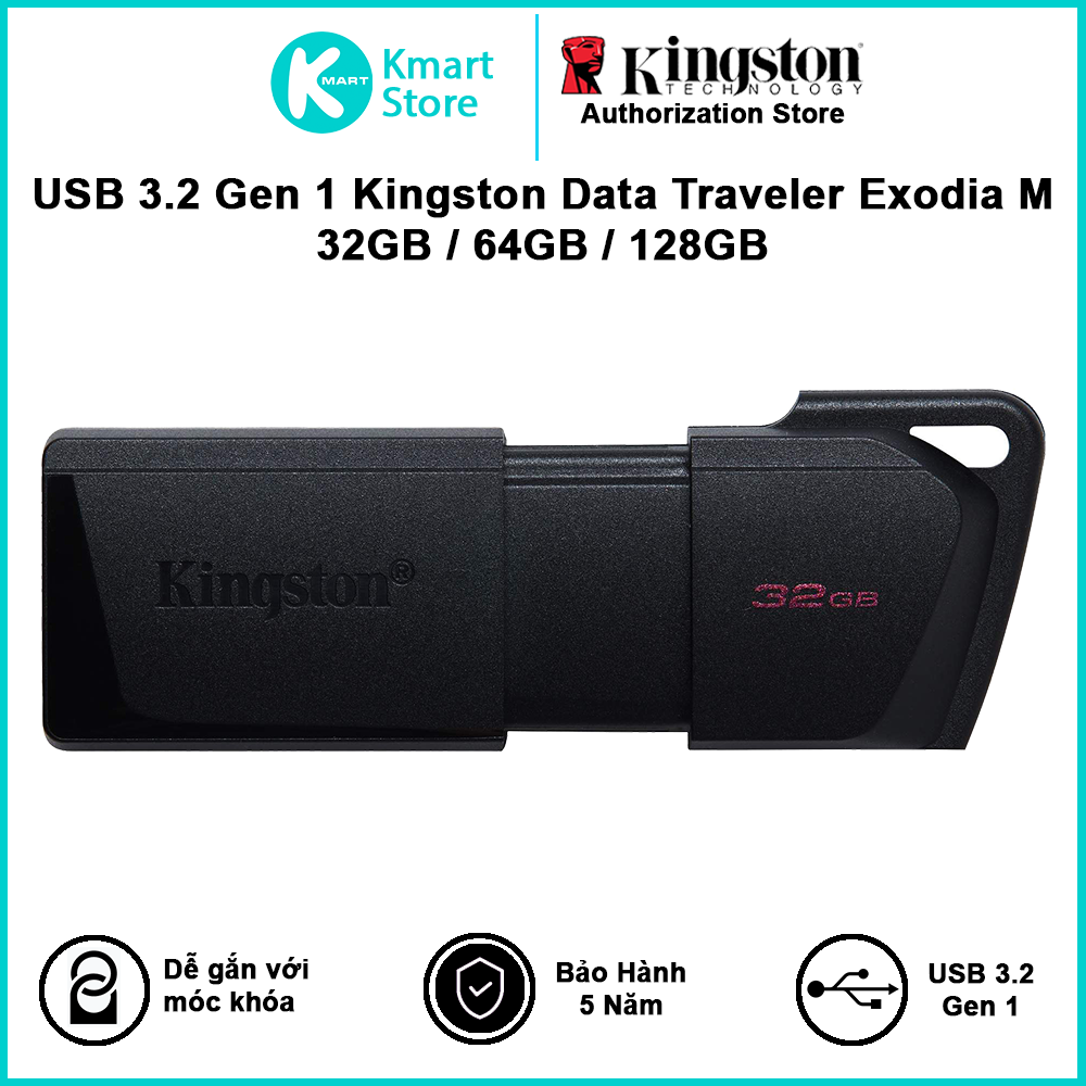 USB Kingston 32GB DataTraveler Exodia M (DTXM/32GB) - Hàng chính hãng