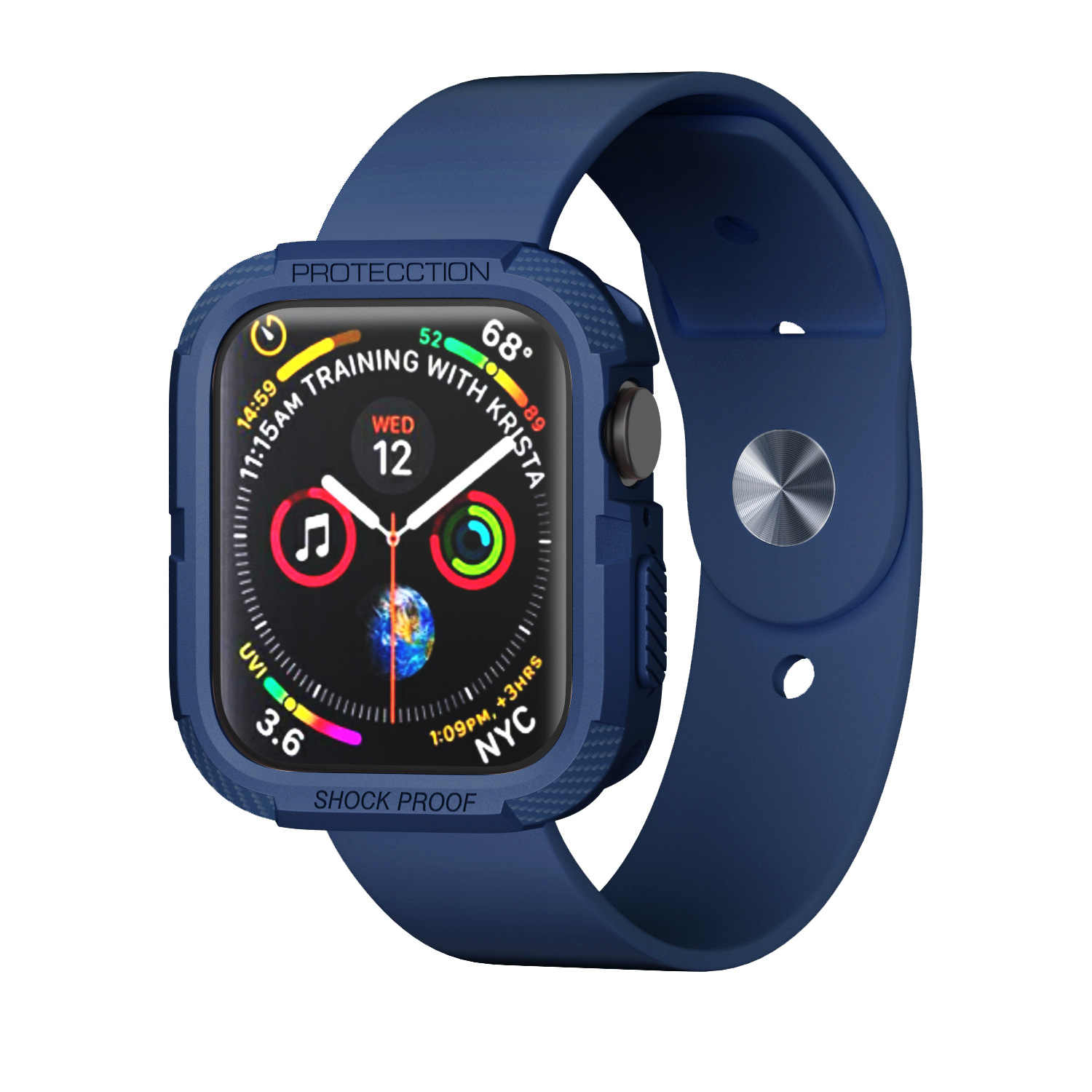 Ốp Case Chống Shock Chống Va Đập Carbon cho Apple Watch Series 4/5/6/SE/7/8/9 Size 40/41/44/45mm